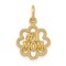 14K Yellow Gold #1 Mom Charm Mother Love Pendant Jewerly 19mm x 6mm